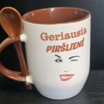 Puodelis su šaukšteliu „Geriausia piršlienė“