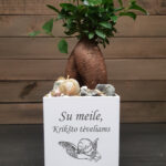 Vazonas „Su meile, Krikšto tėveliams“