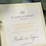 Marselio muilas su ekologišku taukmedžio sviestu "PECHE DE VIGNE"100gr