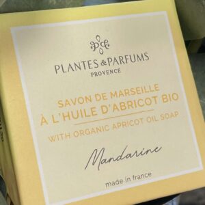 Marselio muilas su ekologišku abrikosų aliejumi "MANDARINE"100gr