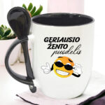Puodelis su šaukšteliu „Geriausio žento
